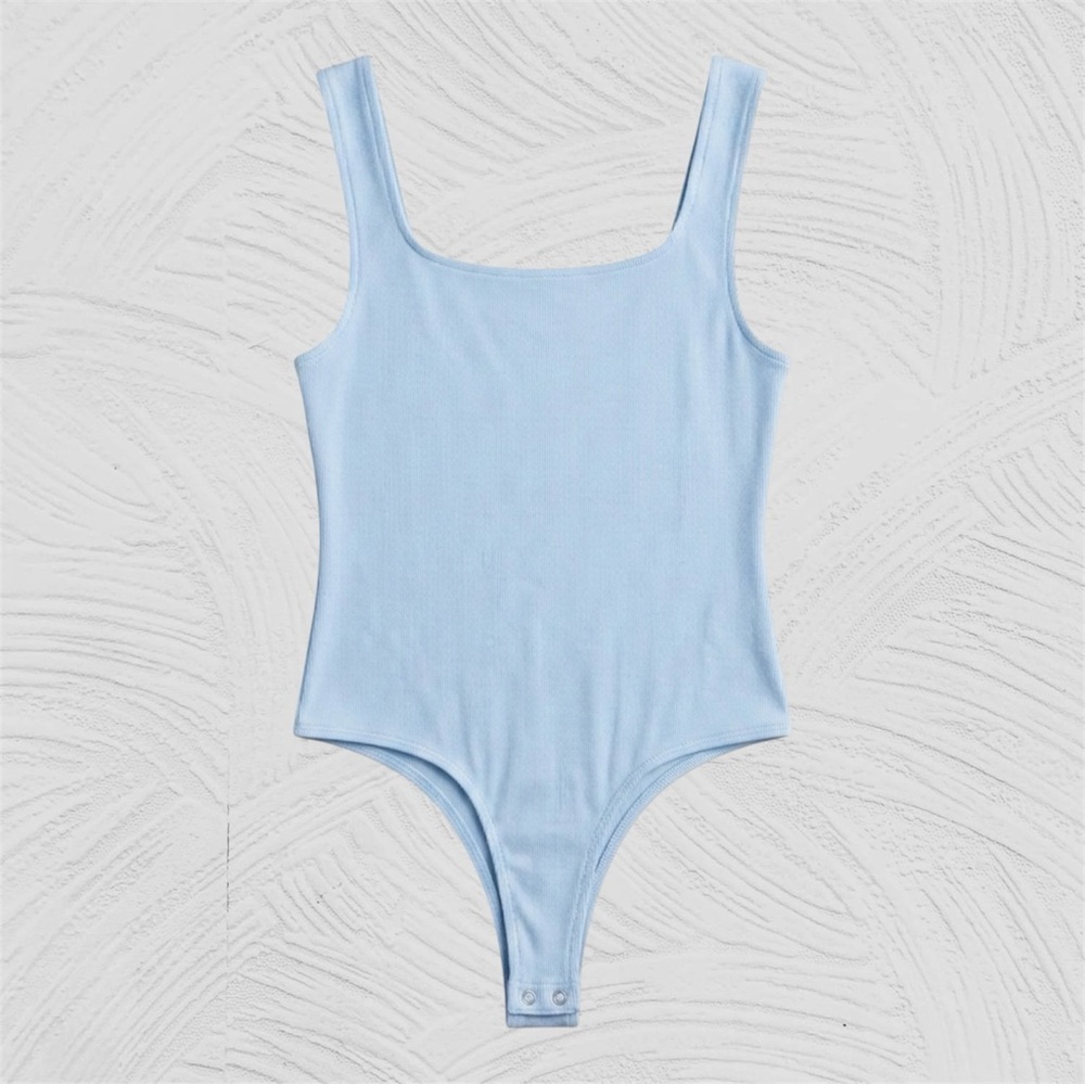 2/30$ Light Blue Ribbed Bodysuit